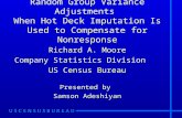 Random Group Variance Adjustments  When Hot Deck Imputation Is Used to Compensate for Nonresponse