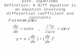Order of a diff. equation