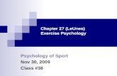 Chapter 27 (LeUnes) Exercise Psychology