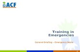 Training in Emergencies