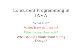 Concurrent Programming in JAVA