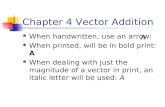 Chapter 4 Vector Addition