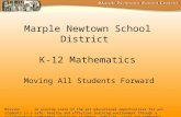 Marple Newtown School District  K-12 Mathematics