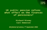 UK public pension reform: what effect on the finances of pensioners?