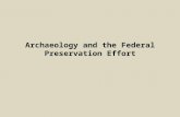Archaeology and the Federal Preservation Effort