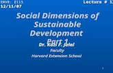 Social Dimensions of Sustainable Development  Part 1