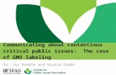Communicating about contentious critical public issues:  The case of GMO labeling