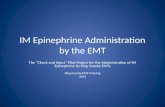 IM Epinephrine  Administration by the EMT