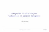Integrated  Software  P roject Fundamentals in project management