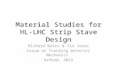 Material Studies for HL-LHC Strip  S tave  D esign