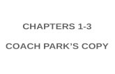 CHAPTERS 1-3 COACH PARK’S COPY