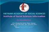 VIETNAM ACADEMY OF SOCIAL SCIENCES Institute of Social Sciences Information