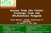 Voices from the  Field: Findings  from the  AFLAControl  Program