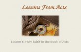 Lesson 6: Holy Spirit in the Book of Acts
