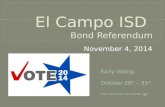 El Campo ISD Bond Referendum
