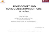 HOMOGENITY AND HOMOGENIZATION METHODS.  A review.