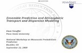 Ensemble Prediction and Atmospheric Transport and Dispersion Modeling