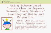 Using Schema-based Instruction to Improve Seventh Grade Students’ Learning of Ratio and Proportion