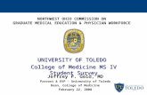 UNIVERSITY OF TOLEDO  College of Medicine MS IV Student Survey
