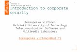 Introduction to corporate security