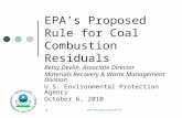EPA’s Proposed Rule for Coal Combustion Residuals