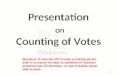 Presentation on Counting of Votes