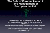 The Role of Communication in the Management of Postoperative Pain