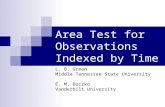Area Test for Observations Indexed by Time