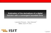 Estimation of the derivatives of a digital function with a convergent bounded error