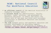 NCWE:  National Council for Workforce Education