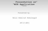 Presentation on “WSN Application” (ZebraNet)