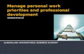 Manage personal work priorities and professional development