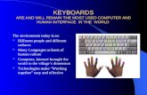 KEYBOARDS ARE AND WILL REMAIN THE MOST USED COMPUTER AND HUMAN INTERFACE  IN THE  WORLD
