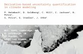 Derivative-based uncertainty quantification  in  climate modeling