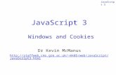 JavaScript 3 Windows and Cookies
