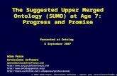 The Suggested Upper Merged Ontology (SUMO) at Age 7: Progress and Promise