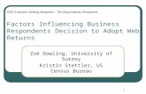 Zoë Dowling, University of Surrey Kristin Stettler, US Census Bureau