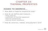 CHAPTER 19: THERMAL PROPERTIES