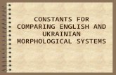 CONSTANTS FOR COMPARING ENGLISH AND UKRAINIAN MORPHOLOGICAL SYSTEMS