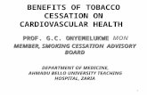 BENEFITS OF TOBACCO CESSATION ON CARDIOVASCULAR HEALTH