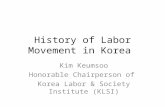 History of Labor Movement in Korea