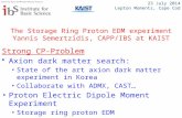 The Storage Ring Proton EDM experiment Yannis Semertzidis, CAPP /IBS at KAIST