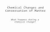 Chemical Changes and Conservation of Matter