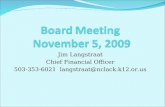 Board Meeting  November 5, 2009