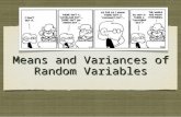 Means and Variances of Random Variables