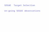 SEGUE  Target Selection on-going SEGUE observations