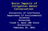 Basin Impacts of Irrigation Water Conservation