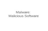 Malware:  Malicious Software