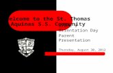 Welcome to the St. Thomas Aquinas S.S.  Community