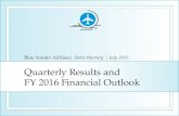 Quarterly Results and FY  2016  Financial Outlook